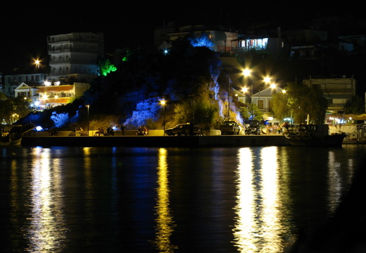 Noaptea in Limenaria - portul - Thassos