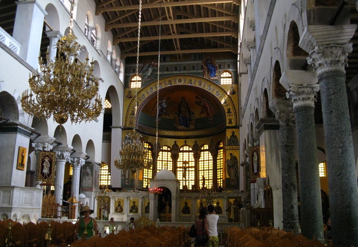 Biserica Sf Dimitrie - Salonic - interior - vedere larga