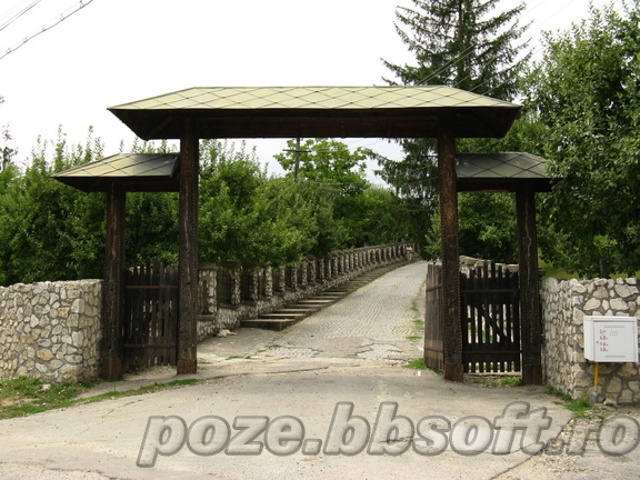 Manastirea Govora -poarta de lemn de la intrare