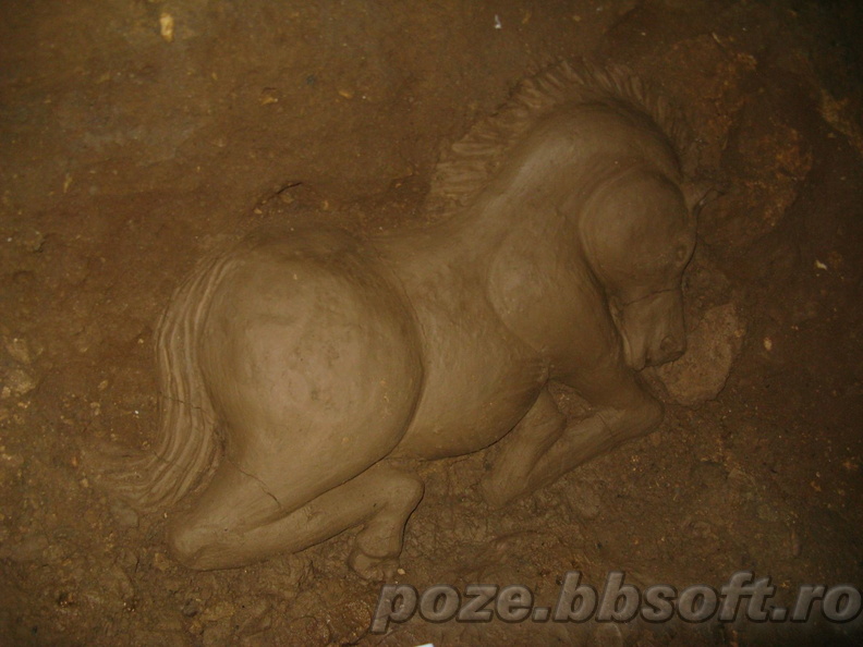 Pestera Valea Cetatii Rasnov - sculptura in forma de cal