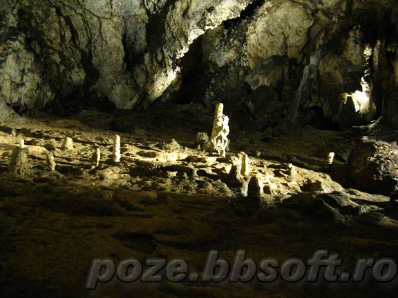 Pestera Valea Cetatii Rasnov - zona cu stalactite pitice