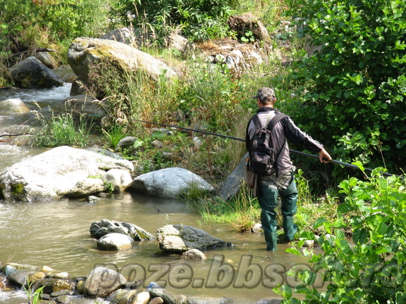 Pescar amator pe parau de munte - Riu de Mori